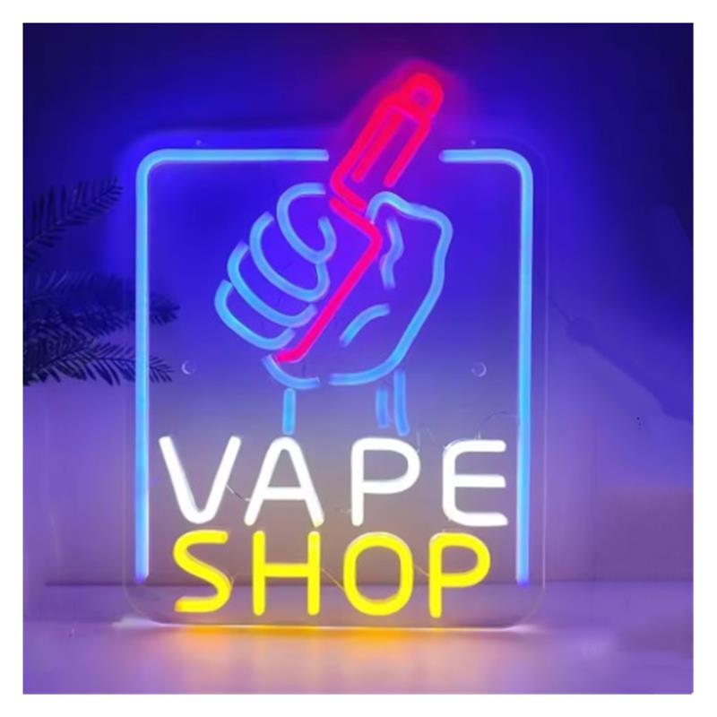 Vape Shop Neon Sign Hand Holdi - огляд і ціна Vaping Store